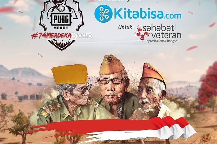 Merayakan hari kemerdekaan Indonesia ke-74, PUBG Mobile mengadakan program berbagi ke para Veteran