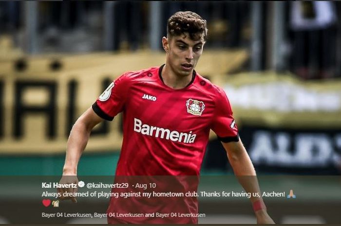 Gelandang serang Bayer Leverkusen, Kai Havertz, menjadi incaran klub-klub Inggris.