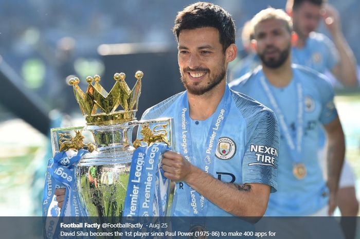 Gelandang serang Manchester City asal Spanyol, David Silva.