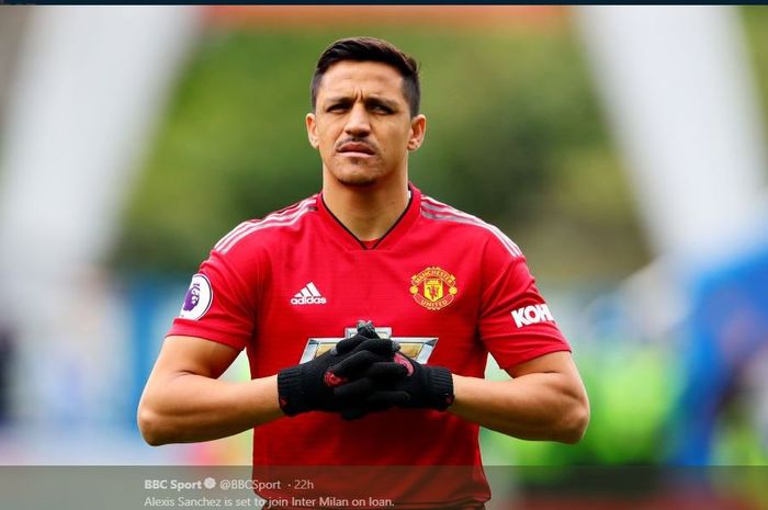 Alexis Sanchez saat memperkuat Manchester United.