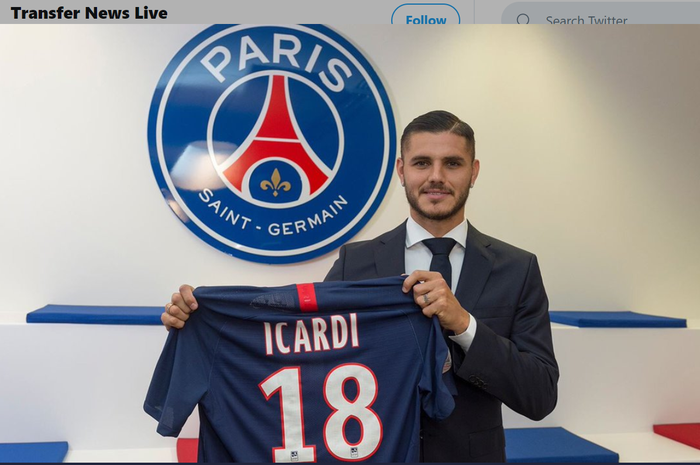 Mauro Icardi, resmi bergabung dari Inter Milan ke klub Liga Prancis, PSG.