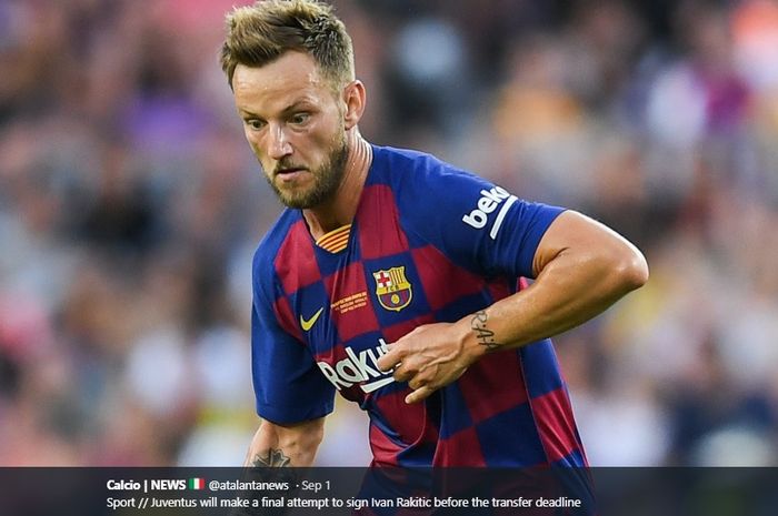 Gelandang tengah Barcelona, Ivan Rakitic, yang dikabarkan diminati serius oleh Manchester United.