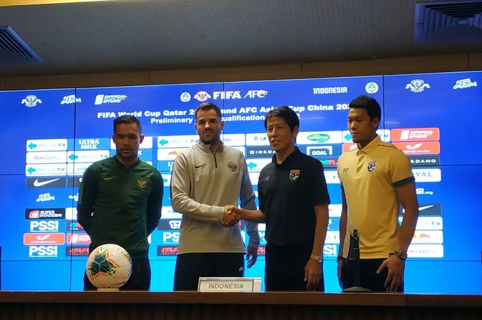 Andritany Ardhiyasa, Simon McMenemy, Akira Nishino, Kawin Thamsatchanan, Senin (9/9/2019).