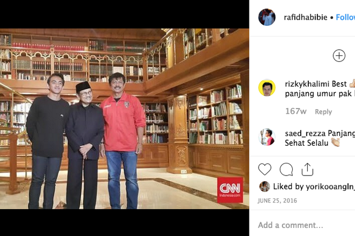 Rafid Habibie, B.J Habibie, dan Indra Sjafri