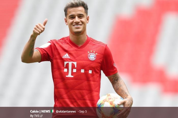 Gelandang serang Barcelona yang dipinjamkan ke Bayern Muenchen, Philippe Coutinho.