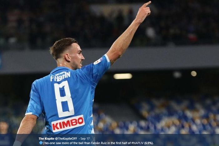 Gelandang tengah milik Napoli, Fabian Ruiz.