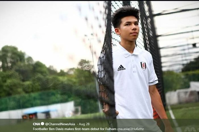 Ben Davis, pemain Fulham yang dipanggil timnas U-23 Thailand.