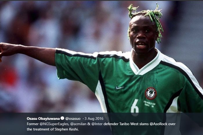 Taribo West, eks bek AC Milan yang pernah membela AC Milan