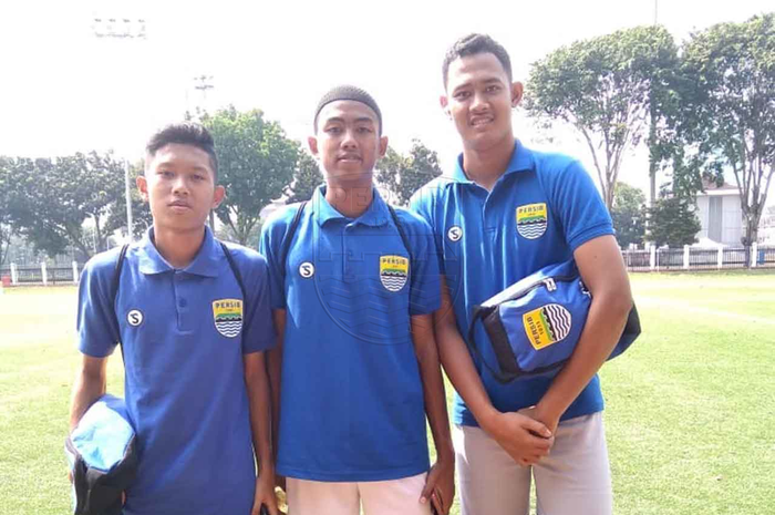 Tiga pilar Persib U-16 yang akan mengikuti pelatihan di Inggris bersama Garuda Select jilid 2.