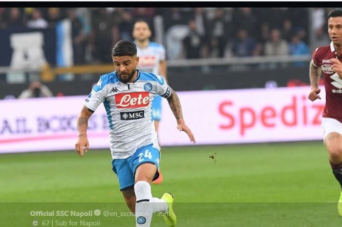 Aksi penyerang Napoli, Lorenzo Insigne.