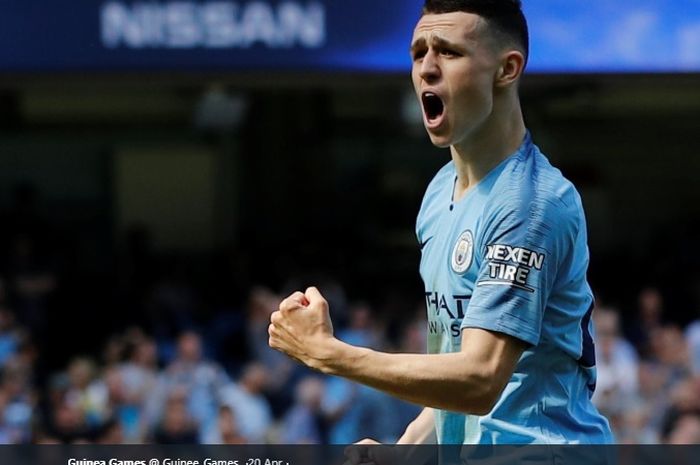 Gelandang tengah muda  milik Manchester City, Phil Foden.