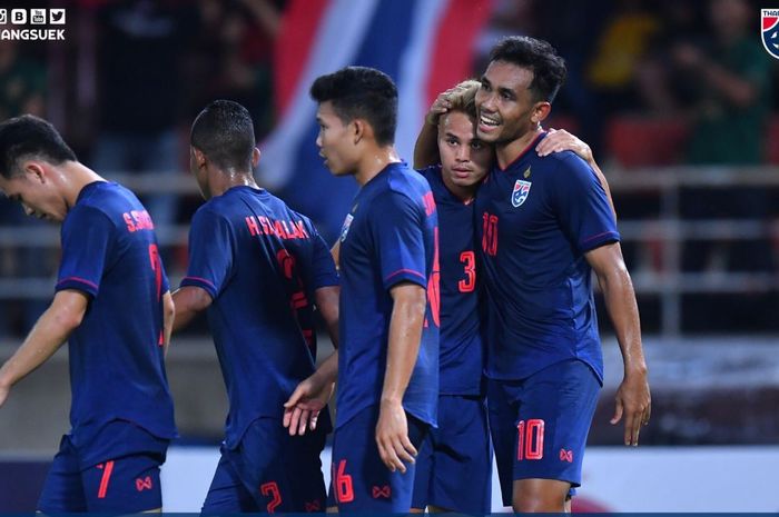 Timnas Thailand mengalahkan Uni Emirat Arab.