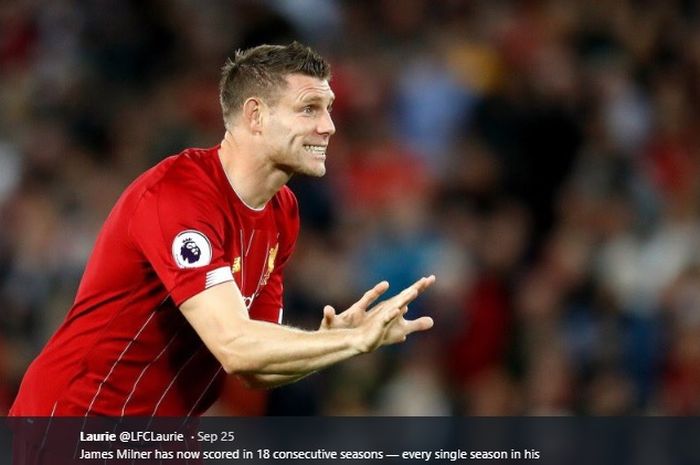 Pemain serba bisa milik Liverpool, James Milner.