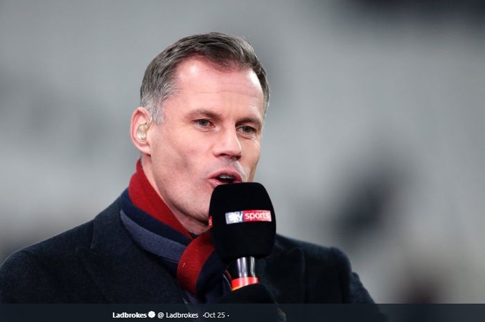 Eks kapten dan bek tengah Liverpool yang kini menjadi pundit sepak bola, Jamie Carragher.