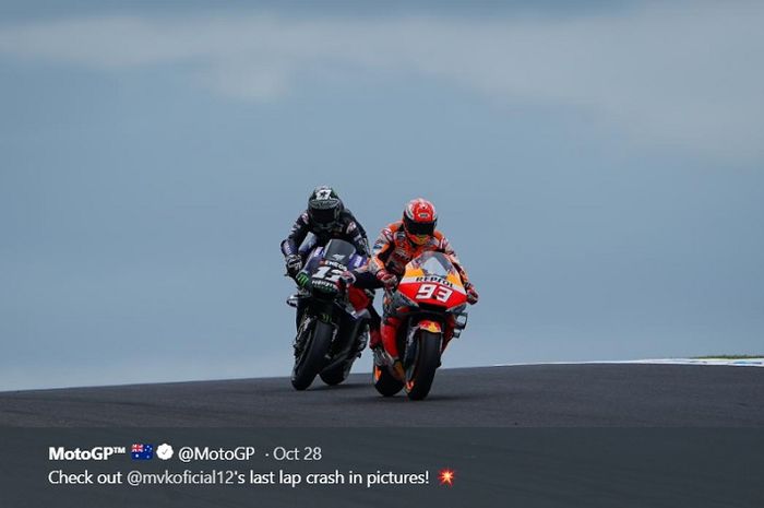 Duel ketat Marc Marquez melawan Maverick Vinales pada seri MotoGP Australia, Minggu (27/10/20190