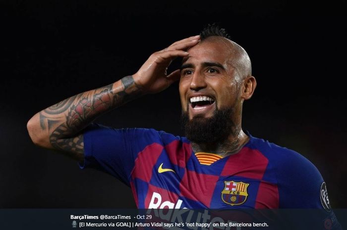 Gelandang tengah Barcelona, Arturo Vidal.