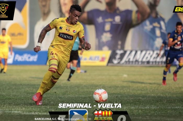 Barcelona SC kalah 0-3 ketika melawan tuan rumah Delfin pada ajang Copa Ekuador, Kamis (31/10/2019). 