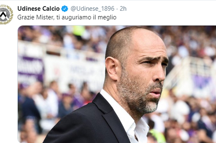 Udinese memecat pelatih Igor Tudor setelah kalah 6 kali dalam 10 laga Liga Italia 2019-2020.