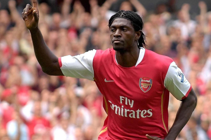 Emmanuel Adebayor saat masih bermain untuk Arsenal