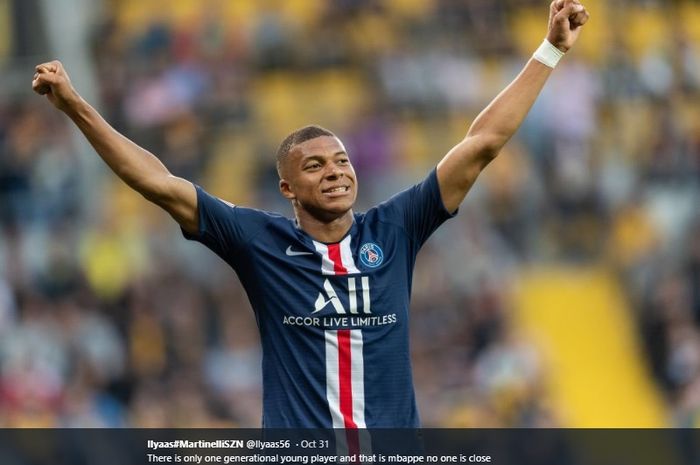 Penyerang muda Paris Saint-Germain, Kylian Mbappe, yang dikabarkan menjadi target utama Real Madrid.