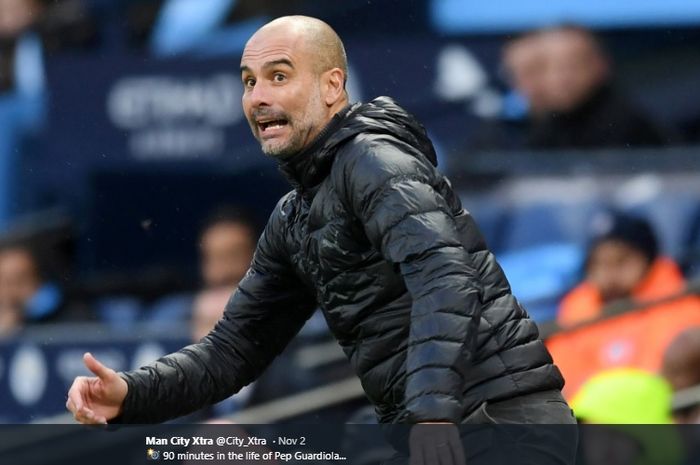 Pelatih Manchester City, Pep Guardiola.