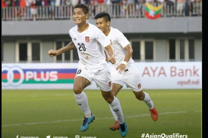 Pemain Myanmar mengalahkan Tajikistan dalam kualifikasi Piala Dunia 2022.