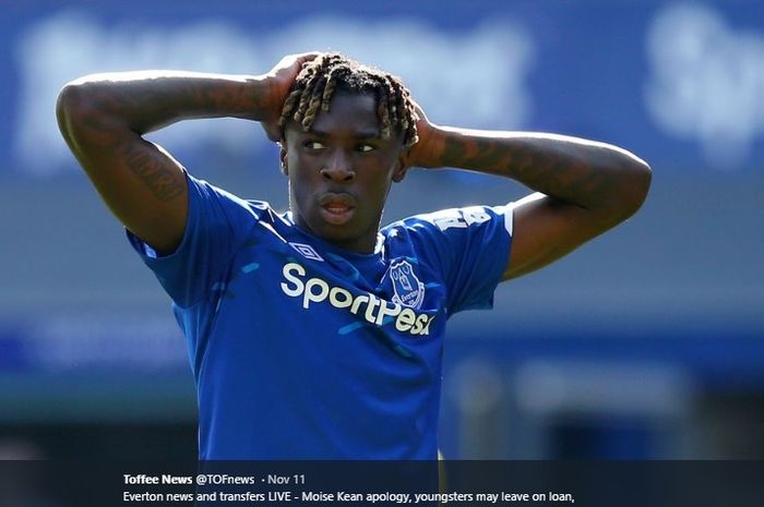 Penyerang muda milik Everton, Moise Kean.