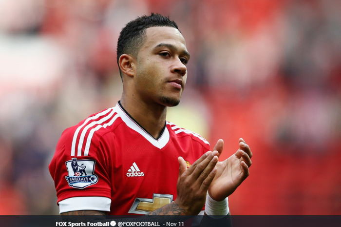 Memphis Depay saat masih berseragam Manchester United.