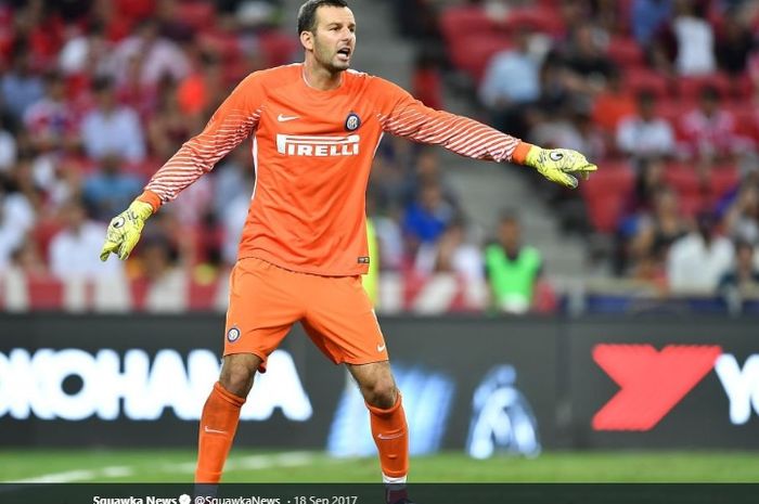 Kiper nomor satu Inter Milan, Samir Handanovic.