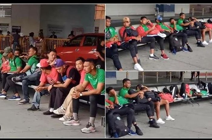 Foto-foto anggota timnas Timor Leste yang telat dijemput di bandara jelang persiapan untuk SEA Games 2019.