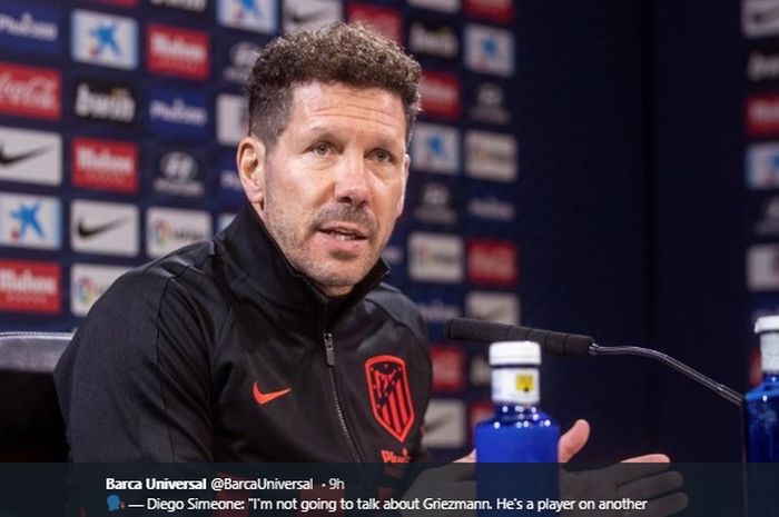 Diego Simeone mengaku akan tetap menolak untuk bersalaman dengan Juergen Klopp pasca-pertandingan Atletico Madrid melawan Liverpool.