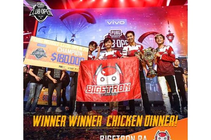 BIGETRON RA selaku perwakilan dari Indonesia menjadi pemenang di PUBG Mobile Club Open 2019 musim kedua hingga mengukuhkan Indonesia sebagai juara dunia.