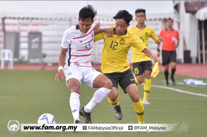 Timnas U-22 Kamboja mengalahkan Malaysia di SEA Games 2019.