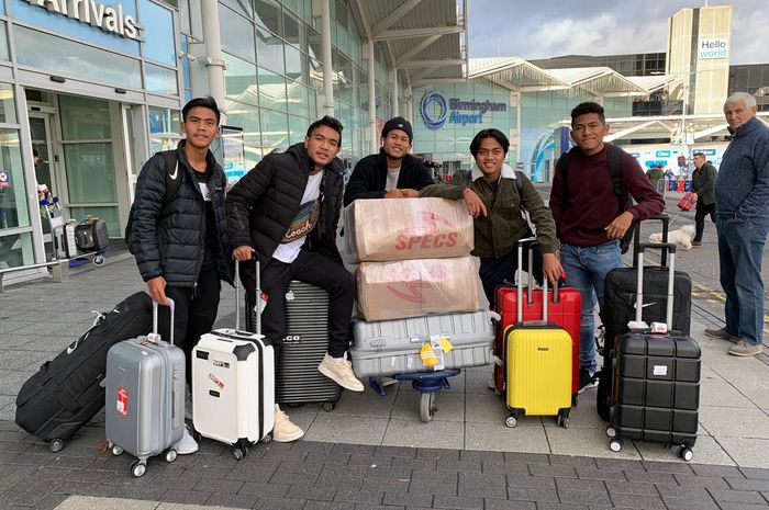 Lima pemain timnas U-19 Indonesia sudah sampai di Birmingham, Inggris, Sabtu (7/12/2019)