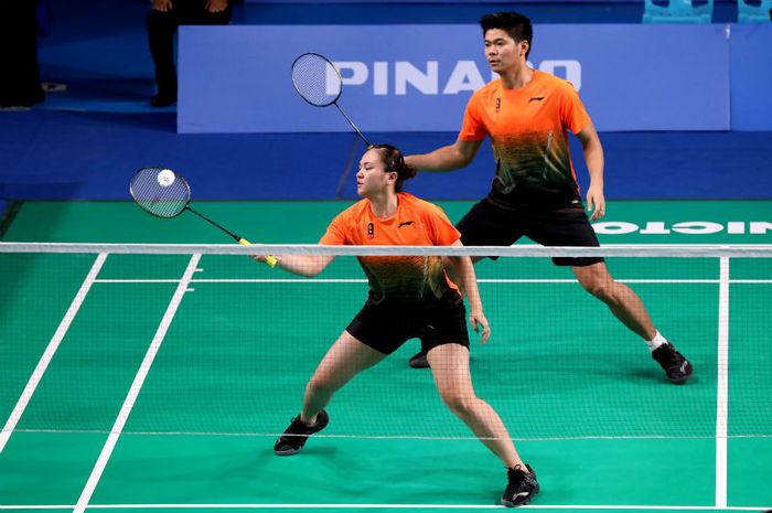 Pasangan ganda campuran Indonesia, Praveen Jordan/Melati Daeva Oktavianti, bertanding pada nomor perorangan SEA Games 2019, Sabtu (7/12/2019)