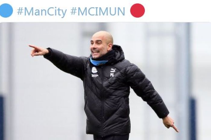 Pelatih Manchester City, Pep Guardiola.