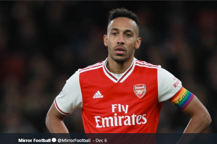 Striker dan kapten tim Arsenal, Pierre-Emerick Aubameyang