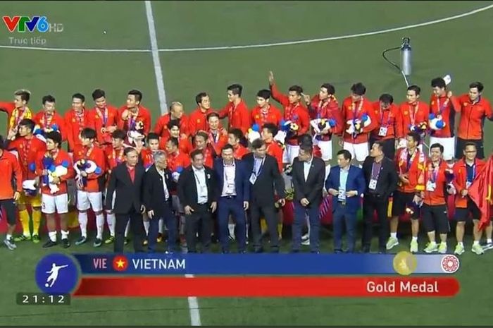 Timnas U-22 Vietnam mendapatkan medali emas SEA Games 2019.