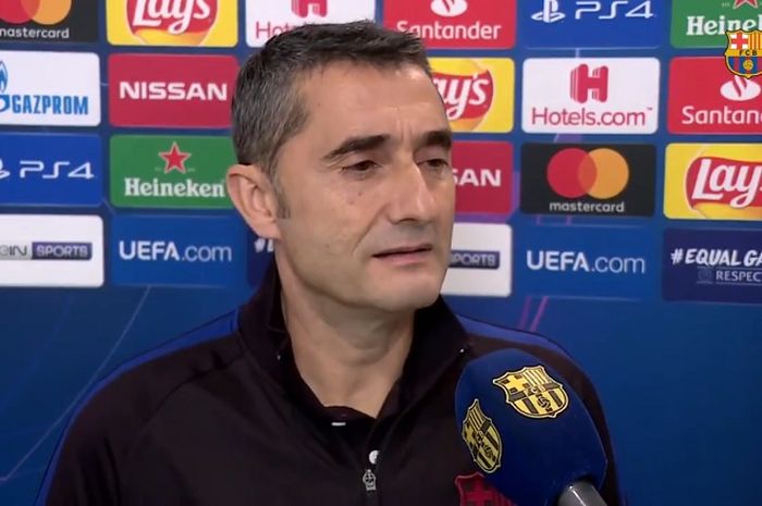 Pelatih Barcelona, Ernesto Valverde.