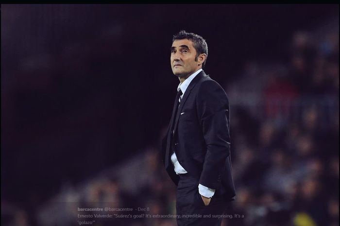 Pelatih Barcelona, Ernesto Valverde.