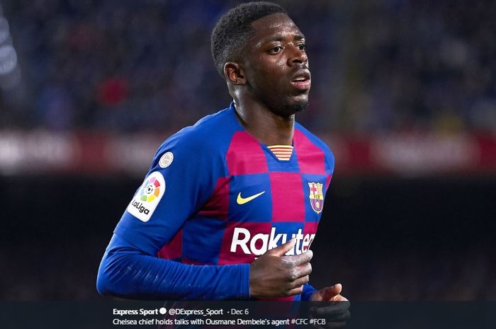 Winger Barcelona, Ousmane Dembele, dikabarkan masuk incaran AC Milan.