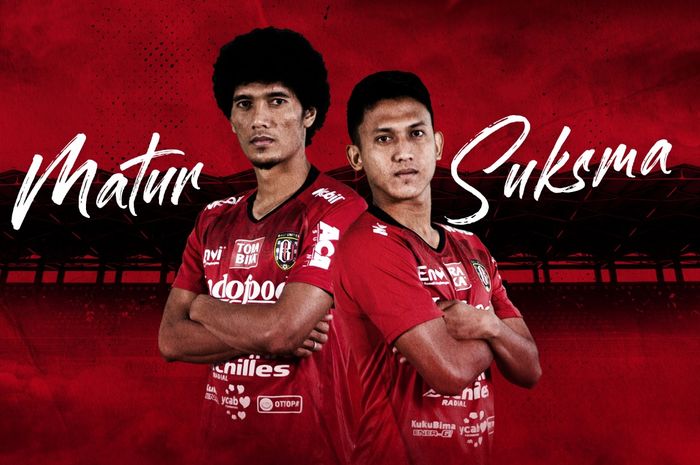 Dua pemain Bali United yang dilepas pada akhir 2019, Ahmad Maulana (kiri) dan Adi Parwa.