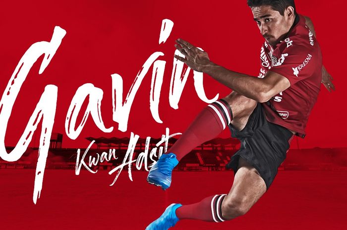 Gavin Kwan Adsit, diumumkan sebagai rekrutan anyar Bali United untuk musim depan.