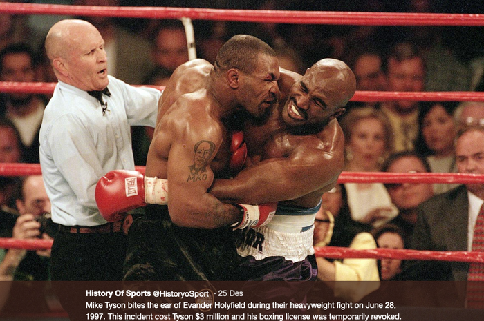 Pertarungan Mike Tyson vs Evander Holyfield yang memiliki cerita yang penuh kenangan. 