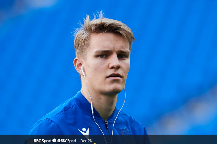 Pemain Real Madrid yang sedang dipinjamkan ke Real Sociedad, Martin Odegaard.