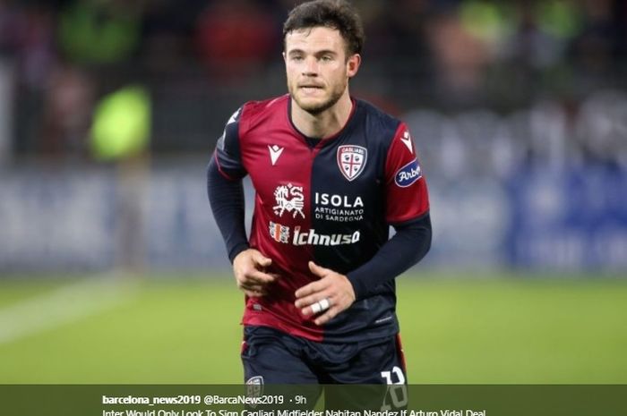 Gelandang tengah milik Cagliari, Nahitan Nandez, yang diincar oleh Inter Milan.