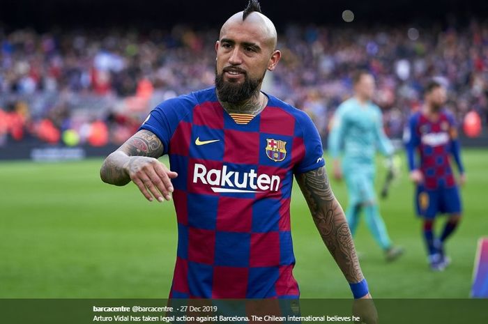 Gelandang tengah Barcelona, Arturo Vidal, yang dikabarkan menjadi buruan serius Inter Milan.