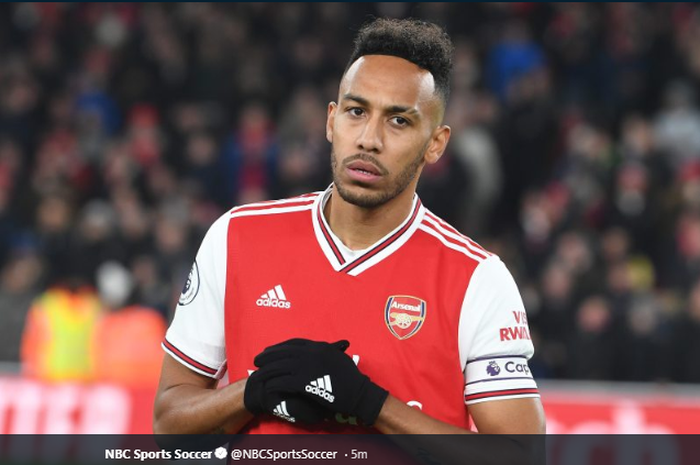 Striker yang juga kapten tim Arsenal, Pierre-Emerick Aubameyang.