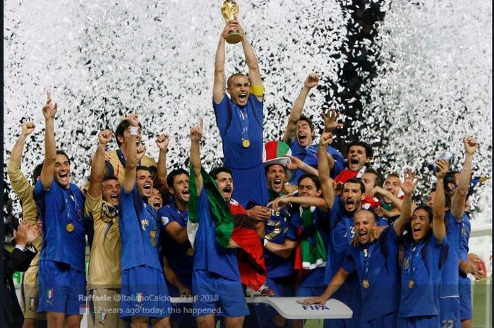 Timnas Italia saat menjuarai Piala Dunia 2006.