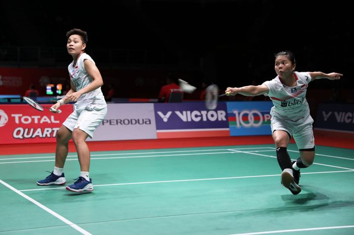 Pasangan ganda putri Indonesia, Greysia Polii/Apriyani Rahayu, tampil pada babak kedua Malaysia Masters 2020 di Axiata Arena, Kuala Lumpur, Kamis (9/1/2020).